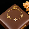Stainless Steel Sparkling White Zircon Flower Necklace Bracelet Earrings Set For Women Jewelry Gift - Image 11