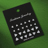 12 Pairs Set Stainless Steel Stud Earrings with Zircon Buds Round Earrings Unisex Jewelry Gifts - Image 15