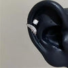 1pcs Silver Color Wing 316L Stainless Steel Ear Bone Nail for Women Full of Rhinestone Earrings Accessories for Ear - Image 2