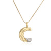 Gold/Silver Color Mixed 26 Letters Pendant Necklaces For Women Men Shiny CZ Zircon Inlay Party Jewelry Gift - Image 8