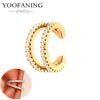 Silver Ear Needle Simple Ear Clip White Zircon Wrapping Design Earring for Women Jewelry Gift - Image 21