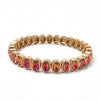 6x8mm Enamel Crystal Bracelets For Women Gold Color Zirconia Rhombus Bead Elastic Bangle - Image 29