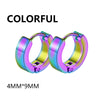 Punk Multiple Styles Black Stainless Steel Hoop Earrings For Men Women U Shaped Square Hexagon Earrings Gothic Ear Jewelry - Image 9