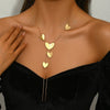Circular Heart-Shaped Geometric Necklace Hollow Y-Shaped Design Creative Long Pendant Tassel Necklace Women's Jewelry - Image 7