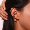 Simplified Liquid Bending Ear Clip Stainless Steel Women's Earrings Daily Women's Jewelry - Image 6