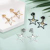 Gold Black Star Ear Clip for Women Vintage Geometric Gold Drop Earring Without Piercing Ears Female Jewelry - Image 2
