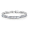 Silver 15/16/17/18/19/20/21 CM Tennis Bracelet Pave 3 MM Round Black Jet Zircon Elegant Jewelry For Women - Image 2