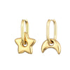 Classic Stainless Steel Heart Star Hoop Earrings For Women Punk Hip Hop Gold Silver Color Y2K Jewelry Female Earrings Oorbellen - Image 20