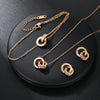 Women's Classic Stainless Steel Roman Numerals Necklace Bracelet Earrings Set Versatile Simple Daily Jewelry - Image 8