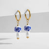 Y2k Aesthetic Hand Painted Butterfly Earrings for Women Stainless Steel Circle Huggies Flower Heart Bead Hoop Earring - Image 11