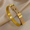 Greatera Stainless Steel Strap Men Bangle Adjustable Personality Knit Mesh Belt Bracelet For Couples Simple Jewelry - Image 9