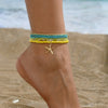 6pcs Set Summer Beach Acrylic Round Ball Beaded Starfish Anklet for Women Retro Multilayer Foot Jewelry Holiday Accessory - Image 2
