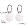 Stainless Steel Gold Color Drop Earrings Women Round Heart Flower Sun Totem Pendant Hoop Earrings Jewelry Gift - Image 15