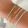 Paper Clip Chain Tennis Bracelet for Women Colorful 2.5mm Zircon Charm Bracelet Hand Chain Y2K Accessories Gift Jewelry - Image 2