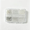 6 Grid 3D Nail Art Rhinestones White Round Pearl Nail Charms Steel Beads Gem Stones Decorative Jewelry Nail Parts - Image 6