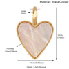 Brass Heart with CZ Zirconia Paved Charm Pendant, Gold Plated Zircon Jewelry Finding Supplies - Image 40