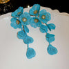 Flower petals tassel earrings small fresh and sweet temperament exaggerated earrings - Image 10