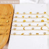 Woman's Leg Anklets Stainless Steel Moon Stars Charms Summer Foot Ankle Bracelet Beach Boho Golden Jewelry - Image 1
