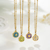Punk Geometric Irregular Enamel Colorful Stone Pendant Necklace for Women Stainless Steel Cross Heart Opal Choker Gifts - Image 3
