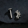 Titanium 5 Marquise CZ Crown Cartilage Earring 16G Cluster CZ Flat Back Helix Stud Nose Piercing Jewelry - Image 5