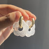 Colorful Flower Resin Acrylic Charms Earring Gold Color Circle Ear Buckle Hoop Earrings for Women Cute Gift Jewelry - Image 7