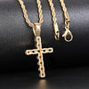 Cubic Zirconia Cross Pendant Necklace on Twisted Chain 60cm - Image 20