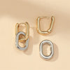 Stainless Steel Gold Color Geometric Square Hoop Earrings for Women Huggie Punk Hip-Hop Metal Round Circle Party Jewelry - Image 3