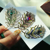 Easya Rhinestone Feather Shape Woman Clothes Brooch Classic Wedding Party Dress Crystal Accessories - Image 4