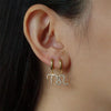 Zodiac Sign 12 Constellation Hoop Earrings for Women Shiny Zircon Gold Plated Ear Buckle Huggie Hoops Jewelry Gifts - Image 2