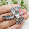 Shiny Rhinestone Hummingbird Brooches For Women Clothing Coat Jewelry Accessries Gift - Image 4