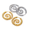 Zakol Personalized Mosquito Coil Shaped Stainless Steel Hoop Earring for Women Punk Spiral Circle Ear Accessories Jewelry Gift - Image 6