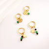 Stone Hoop Earrings for Women Star Sun Starfish Charms Stainless Steel Huggie Earrings Jewelry - Image 4