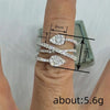 Silve Waterdrop Cross Zircon Paved Dainty Rings For Women Elegant Daily Party Engagement Jewelry - Image 5