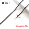1 Meter Vintage Stainless Steel Men Punk Twist Rope Chain Necklace Bracelet for Bags Jewelry Finding Accessories - Image 16