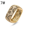 HECHENG, Golden Plated Leopard Print Earrings Square Ring with Cubic Zirconia Hip Hop Style for Men and Women - Image 11