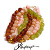 Acrylic Square Beads Chain Necklace Bracelet Bangle Stainless Steel Handmade Jewelry Green Khaki Pink Amber - Image 1