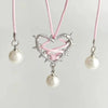 Exaggeration Elegant Pink Black Bow Tie Love Metal Heart Necklace Ribbon Pearl Pendant Necklace for Women Jewelry - Image 10
