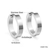 Geometric Square Star Heart U Shape Hoop Earrings For Women Men Golden Sliver Color Stainless Steel Retro Piercing - Image 23