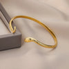Vintage Snake Bangle Bracelet For Women Stainless Steel Snake Opening Bangle Animal Aesthetic Jewelry - Image 3