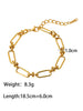 Link Chain Stainless Steel Bangle Bracelet for Women Golden Metal Texture Jewelry Beach Gift Man - Image 10
