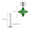 Titanium Marquise Flower Helix Stud 16G Four-Petal CZ Floral Cartilage Tragus Conch Ear Piercing Jewelry - Image 31