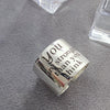 Silver Personality Wide Letters Adjustable Retro Ring Jewelry For Women Party Elegant Accessories - Image 1