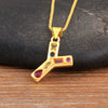 Inlaid Colorful Zircon A-Z Letters Pendant Necklace Name Initials Alphabet For Women Accessories Gifts - Image 18