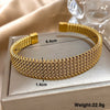 Greatera Close Line Embossing Stainless Steel Men's Bracelet Braided Mesh Open Bangle Classic Daily Party Wear Jewelry Gifts - Image 8