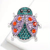 cartoon rhinestonne studded seven star ladybug brooch alloy enamel beetle men's women's clothing pin - Image 13