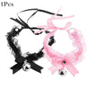 Cute Creative Women Gothic Simple Sexy Lace Collar Pendant Bow Knot Bell Choker Necklace Dress Girls Party Jewelry - Image 4