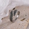 Silver Angel Wing Feather Stackable Open Rings For Women Beautiful Jewelry Accessories Prevent Allergy - Image 3