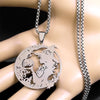 Witch Ball Moon Spell Pendant Necklace for Women/Men Silver Color Stainless Steel Wicca Pagan Chain Jewelry Colier NZZZ526S02 - Image 5