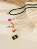 5pcs Bohemian Stacked Necklace Devil's Eye Ink Green Beads Tassel Flower Multi Charm Design Women's Daily Jewelry Gift - Image 6