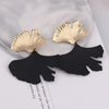 Geometric Gold Color Ginkgo Biloba Leaf Shape Drop Earring Creative Personality Simple Punk Woman Dangle Earring Jewelry - Image 18